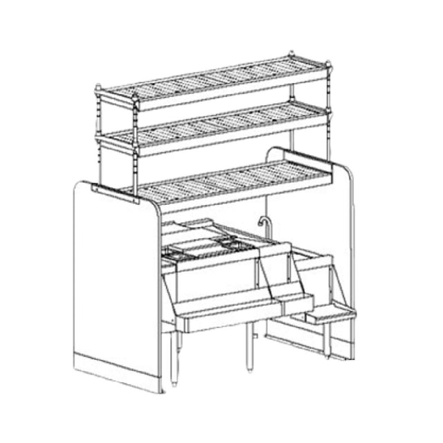 Perlick PTS54R-LF Underbar Ice Bin/Cocktail Station Pass-thru Combo 54"W X 32"D X 68-1/2"H