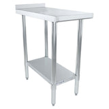 Empura FT1530E - Filler Table, 15"W X 30"D X 34.75"H, 18 Gauge 430 Stainless Steel