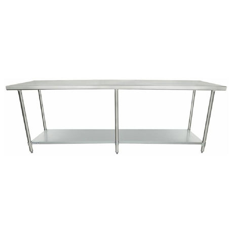 Stainless steel work table with undershelf for standard duty work in commercial kitchens