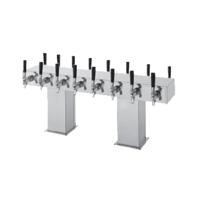 Perlick 4006-10BX10BTF Back-to-Back Bridge Tee Draft Beer Tower Countertop 29-5/16"W X 12-15/16"H