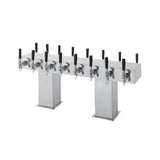 Perlick 4006-8BX8BTF2 - Back-to-Back Bridge Tee Draft Beer Tower, Countertop, Extra High