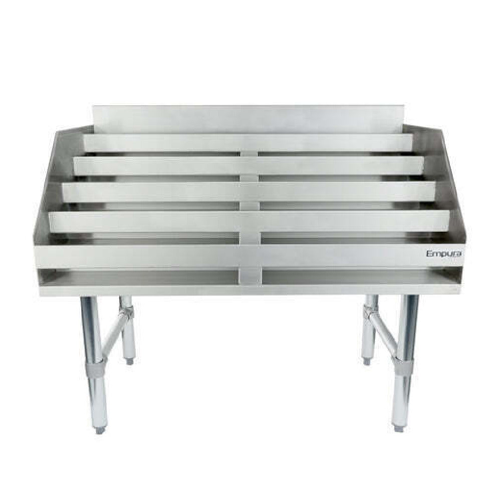 Empura ELS3623 - Underbar Liquor Display Stand, 36"W X 23"D X 33"H, 18 Gauge 304 Ss Bottom/back/sides/hat Channel And Steps