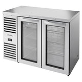 True Mfg. - Premier Bar TBR48-RISZ1-L-S-GG-1 - Refrigerated Back Bar Cooler, Two-section