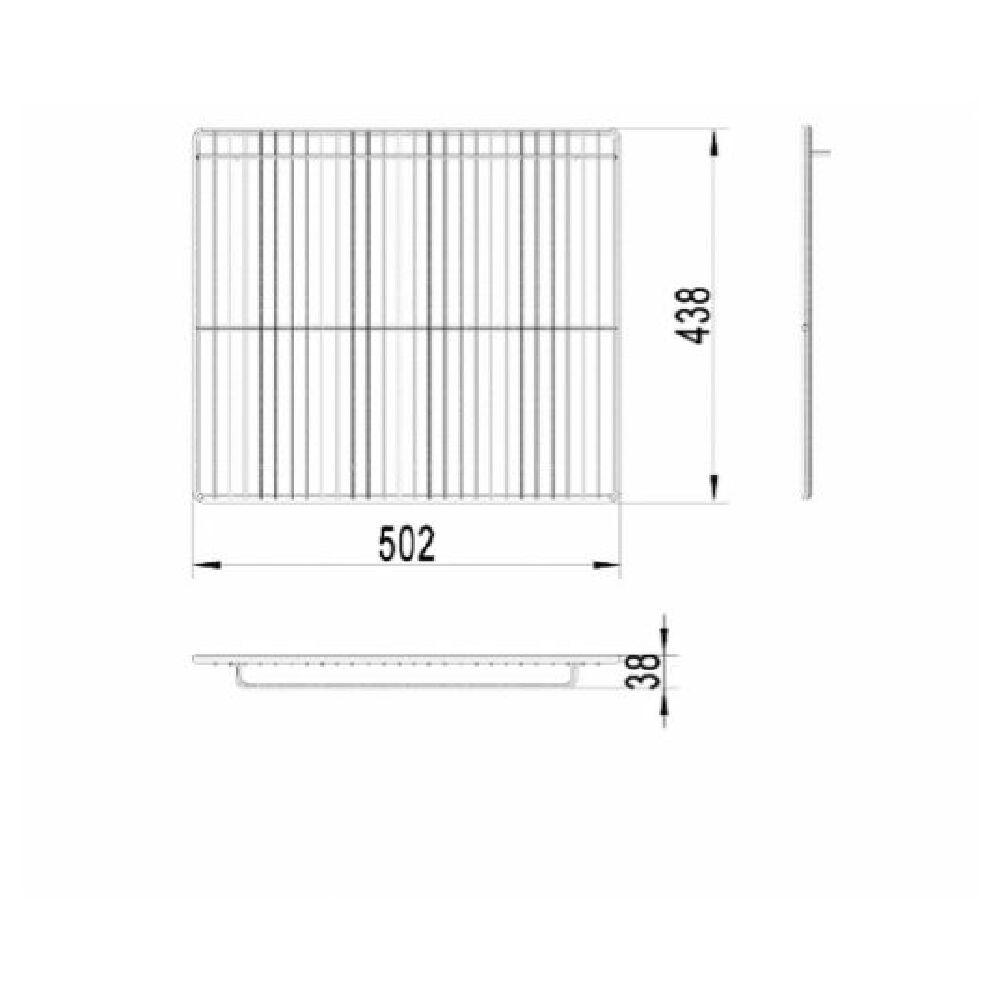 Wire cooling rack measuring 502 x 438 x 38 mm for Empura Stainless W0402200 shelf