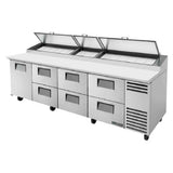 True Mfg. - General Foodservice TPP-AT-119D-6-HC - Pizza Prep, 33 - 41°F Pan Rail