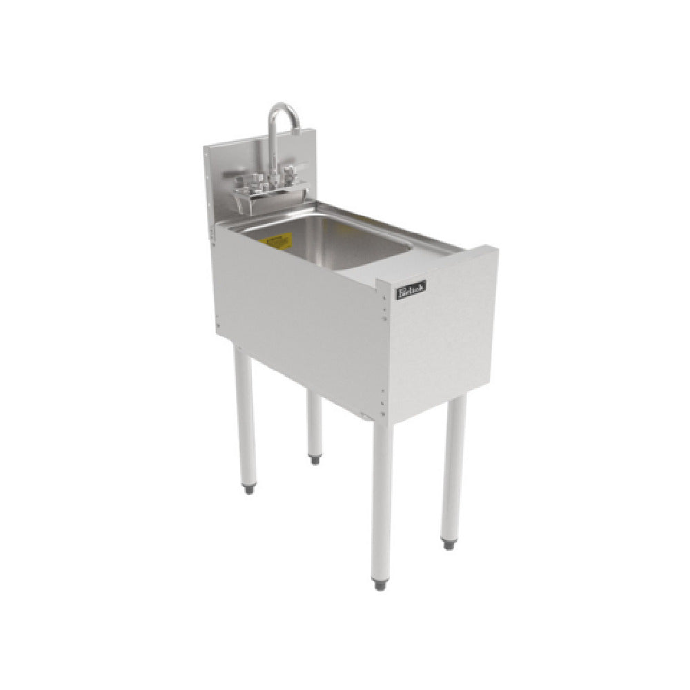 Perlick TSF12DS - TSF Series Underbar Wet Waste Sink Unit, 12"W X 24"D, 10" Wide X 14" Front-to-back X 9-1/4" Deep 18 Gauge Stainless Steel Sink