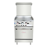 Empura EGR-24GT - Single Base Gas Range, Natural Gas, 23.98"W X 25.75"D X 56.69"H