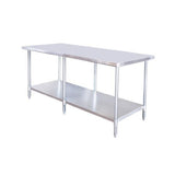 Atosa USA, Inc. SSTW-3084 - MixRite Work Table, 84"W X 30"D X 34"H, 18/430 Stainless Steel Top With Turned Down Edges
