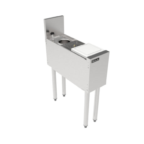 Perlick TSF8PS-BRT - TSF Series Underbar Prep Sink, 8" W X 24" D X 36" H, With Cutting Board (8"W X 7.5"D)