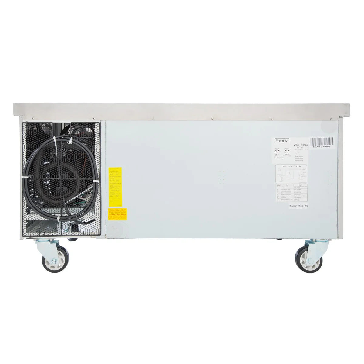 Empura Refrigeration E-KCBR48 Refrigerated Equipment Stand 50"W X 31.9"D X 26"H 5.9 Cu. Ft. Capacity