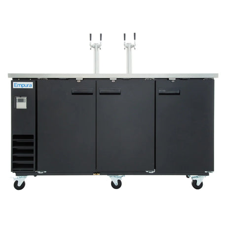 Empura Refrigeration E-KDD4-2 Direct Draw Beer Dispenser 73.1"W X 24.41"D X 41.9"H 20.8 Cu. Ft. Capacity