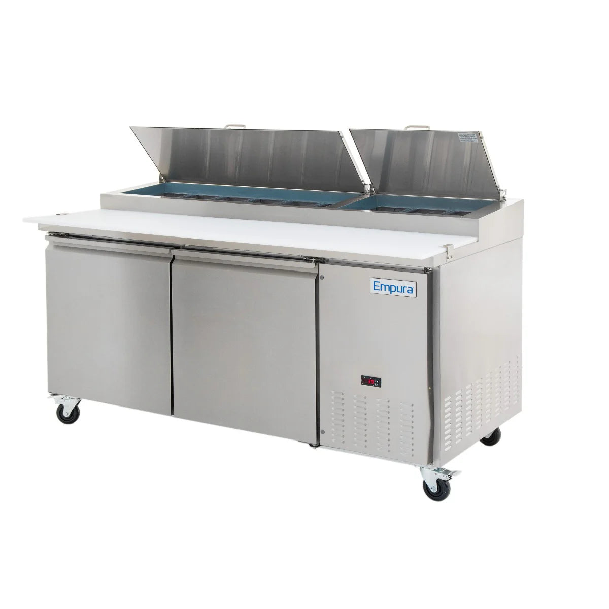 Empura Refrigeration E-KPP67 Pizza Prep Table 70.8"W X 32.3"D X 41.3"H 19 Cu. Ft. Capacity