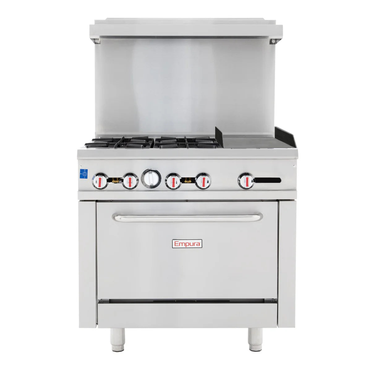 Empura Equipment EGR36-G12_NAT Single Base Gas Range Natural Gas 36"W X 32-5/8"D X 60-1/8"H