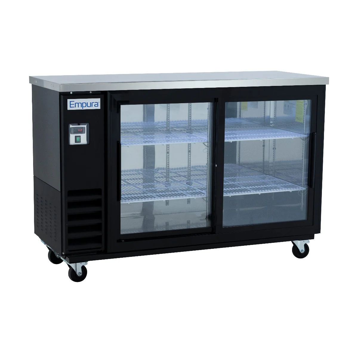 Empura Refrigeration E-KBB60-2G-24SD Back Bar Cooler 61.1"W X 24.4"D X 41.7"H 16.6 Cu. Ft. Capacity