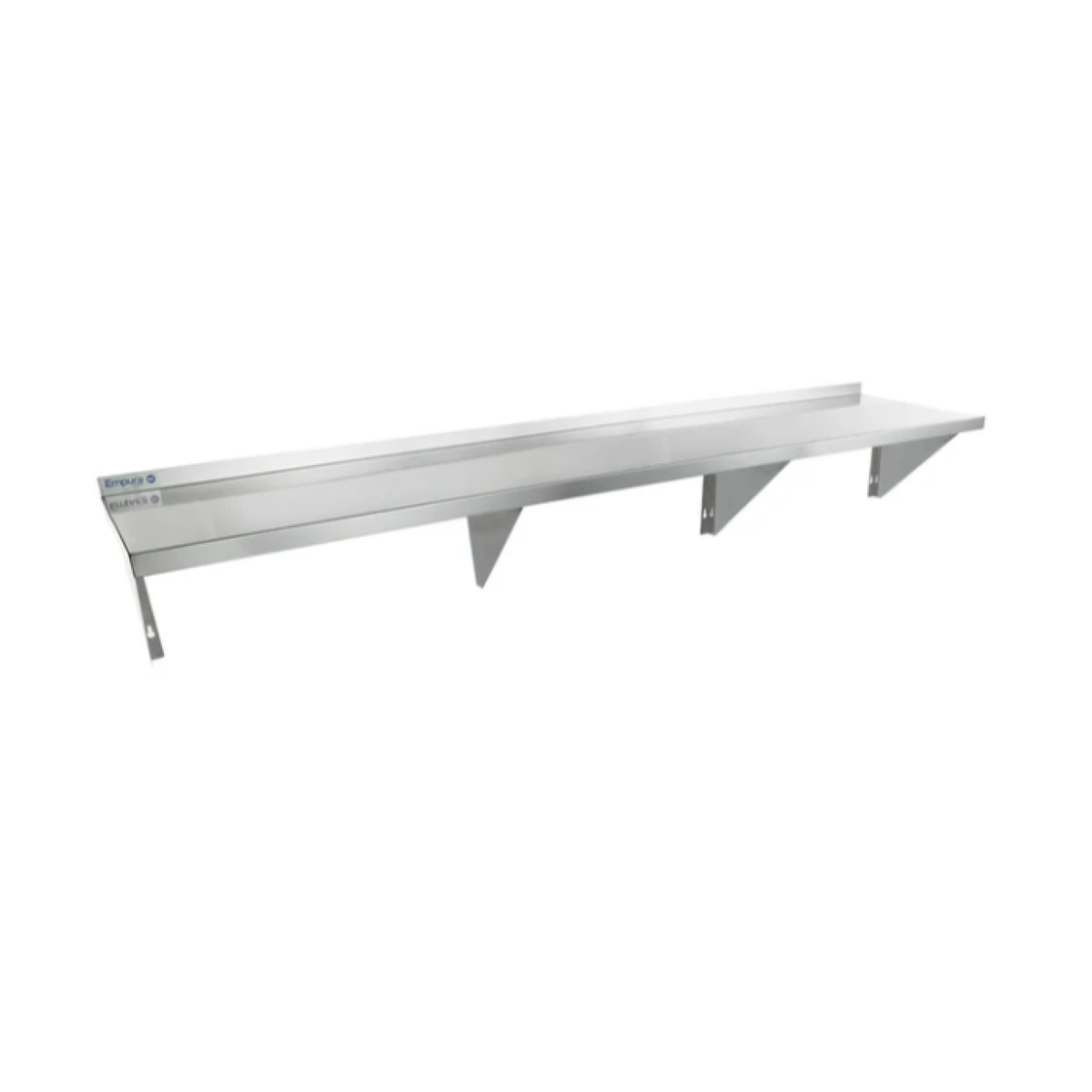 Empura Stainless 1884WS16 Heavy Duty Empura Wall Mount Storage Shelf 18" X 84" 16GA 430S/S Shelf And Brackets