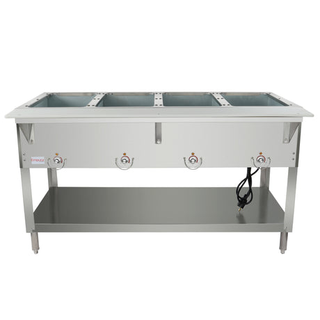 Empura Equipment E-ST-120/4 Steam Table 58"W X 31"D X 34.25"H Stainless Steel