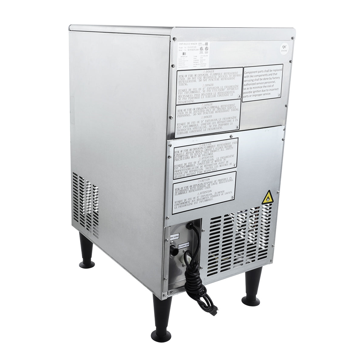 Empura Ice Machines E-UCF120 Ice Machine 16-15/16"W X 24"D X 35-5/8"H Undercounter