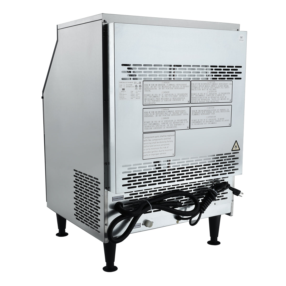 Empura Ice Machines E-UCH280 Ice Machine 26-3/16"W X 27-9/16"D X 38-1/2"H Undercounter