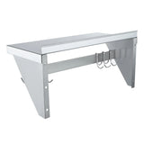 Empura Stainless E-WPS-1248 Pot Rack Wall-Mounted 48" X 12" Stainless Steel Wall Mounted Pot Rack With Shelf And 18 Gauge Galvanized Hooks