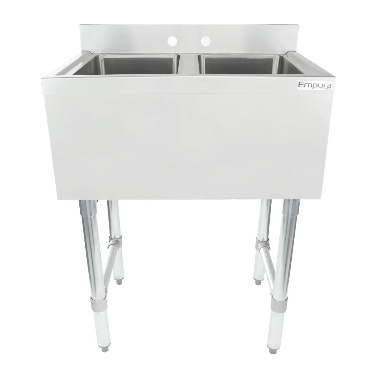 Empura Stainless EB2B101410 Underbar Sink (2) Bowls (10" X 14" X 10") 2 Compartment