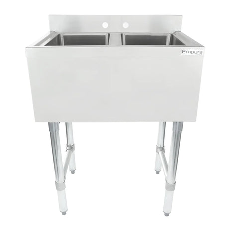 Empura Stainless EB2B101410 Underbar Sink (2) Bowls (10" X 14" X 10") 2 Compartment