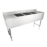 Empura Stainless EB3B101410LR Underbar Sink (3) Bowls (10" X 14" X 10") 3 Compartment