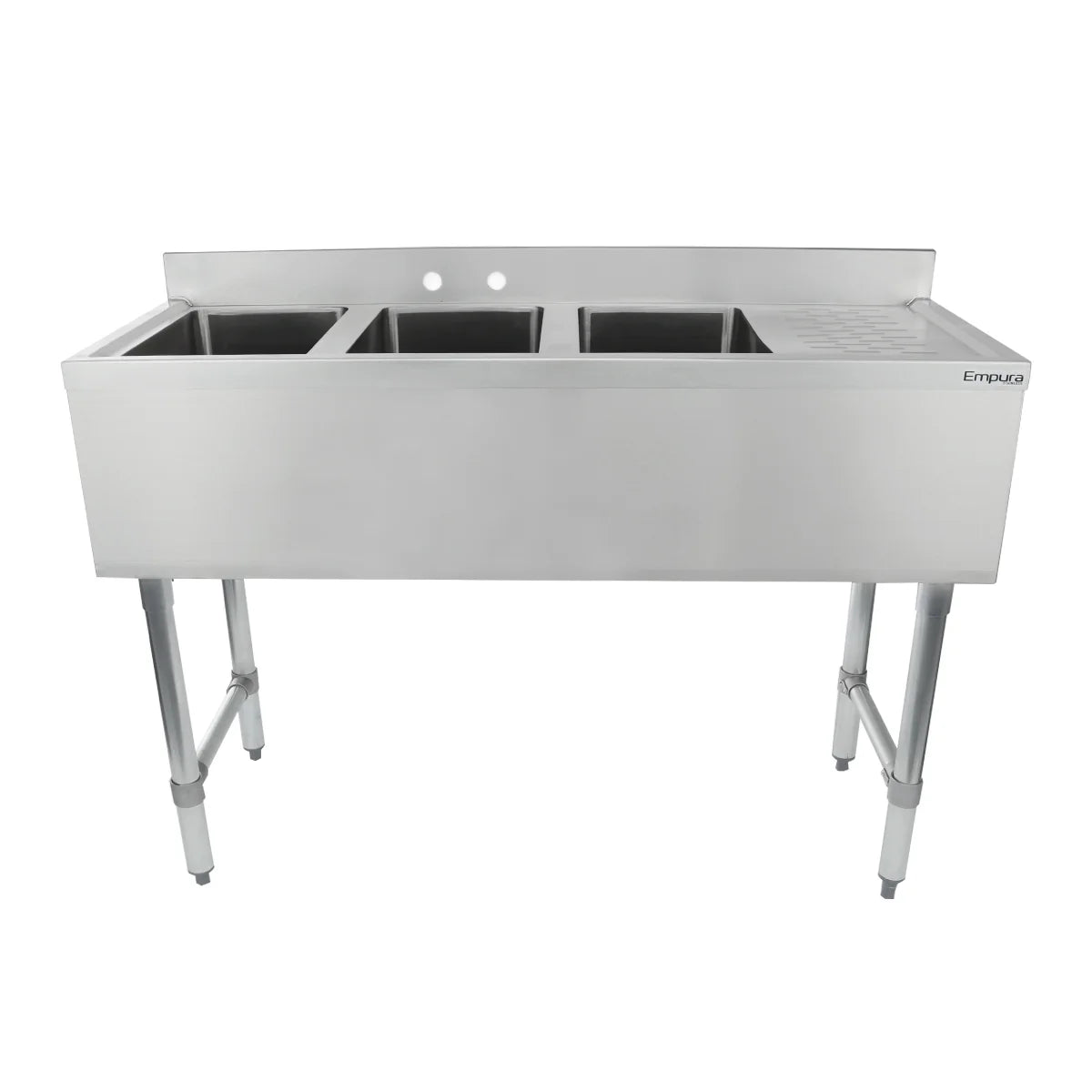 Empura Stainless EB3B101410R Underbar Sink (3) Bowls (10" X 14" X 10") 3 Compartment