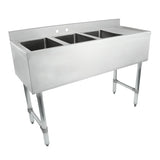 Empura Stainless EB3B101410R Underbar Sink (3) Bowls (10" X 14" X 10") 3 Compartment