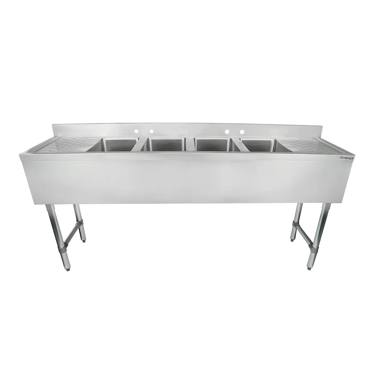 Empura Stainless EB4B101410LR Underbar Sink (10" X 14" X 10") 13" 4 Compartment