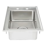Empura Stainless EDIS1101405 Drop In Sink 1 Compartment 16 Gauge 304 Stainless Steel