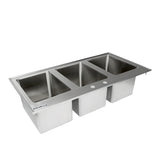 Empura Stainless EDIS3101410 Drop In Sink 3 Compartment 16 Gauge 304 Stainless Steel