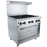 Empura Equipment EGR-36C_NAT Single Base Gas Range Natural Gas 36"W X 35"D X 56-1/2"H