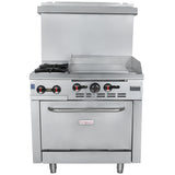 Empura Equipment EGR36-G24_NAT Single Base Gas Range Natural Gas 36"W X 32-5/8"D X 60-1/8"H