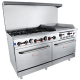 Empura Equipment EGR60-GS24_NAT Double Base Gas Range Natural Gas 60"W X 32-5/8"D X 60-1/8"H