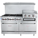 Empura Equipment EGR60-GS24_NAT Double Base Gas Range Natural Gas 60"W X 32-5/8"D X 60-1/8"H