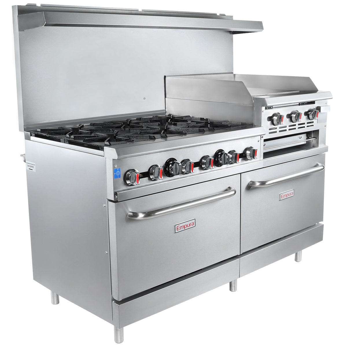 Empura Equipment EGR60-GS24_NAT Double Base Gas Range Natural Gas 60"W X 32-5/8"D X 60-1/8"H