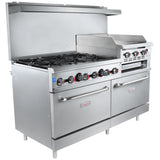 Empura Equipment EGR60-GS24_NAT Double Base Gas Range Natural Gas 60"W X 32-5/8"D X 60-1/8"H