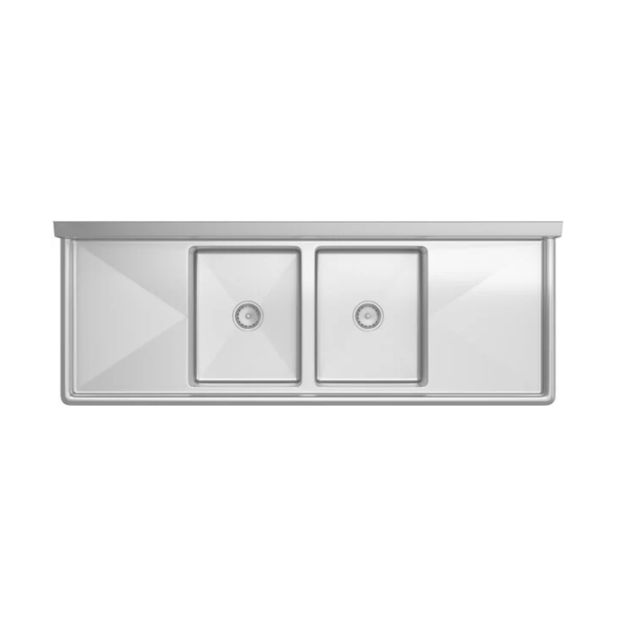 Empura Stainless EHD21818LR18 Sink 74"W X 23.5"D X 44.25"H (2) Compartment