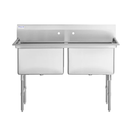 Empura Stainless EHD22424 Sink 55"W X 29.5"D X 44.25"H (2) Compartment