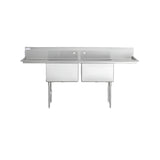 Empura Stainless EHD22424LR18 Sink 86"W X 29.5"D X 44.25"H (2) Compartment