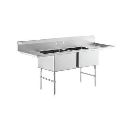 Empura Stainless EHD22424LR18 Sink 86"W X 29.5"D X 44.25"H (2) Compartment