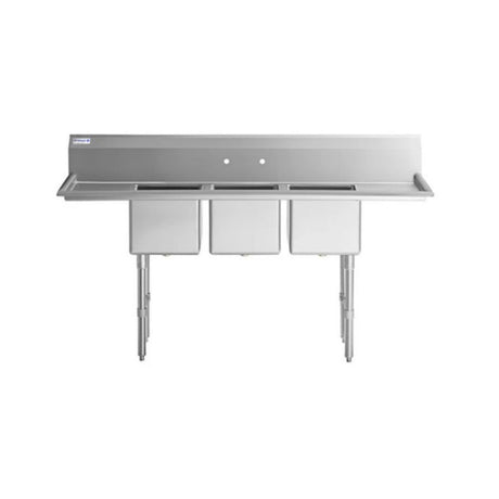 Empura Stainless EHD31515LR15 Sink 79"W X 20.5"D X 44.25"H (3) Compartment