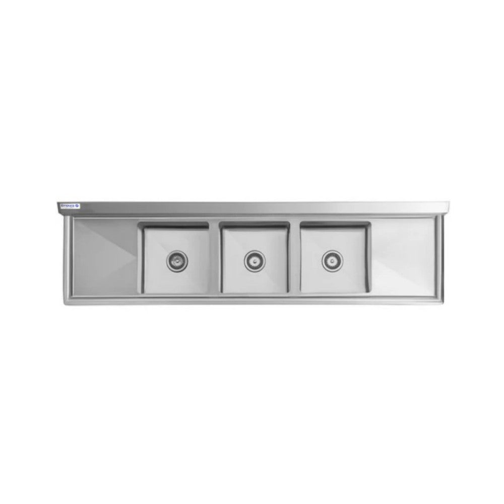 Empura Stainless EHD31515LR15 Sink 79"W X 20.5"D X 44.25"H (3) Compartment