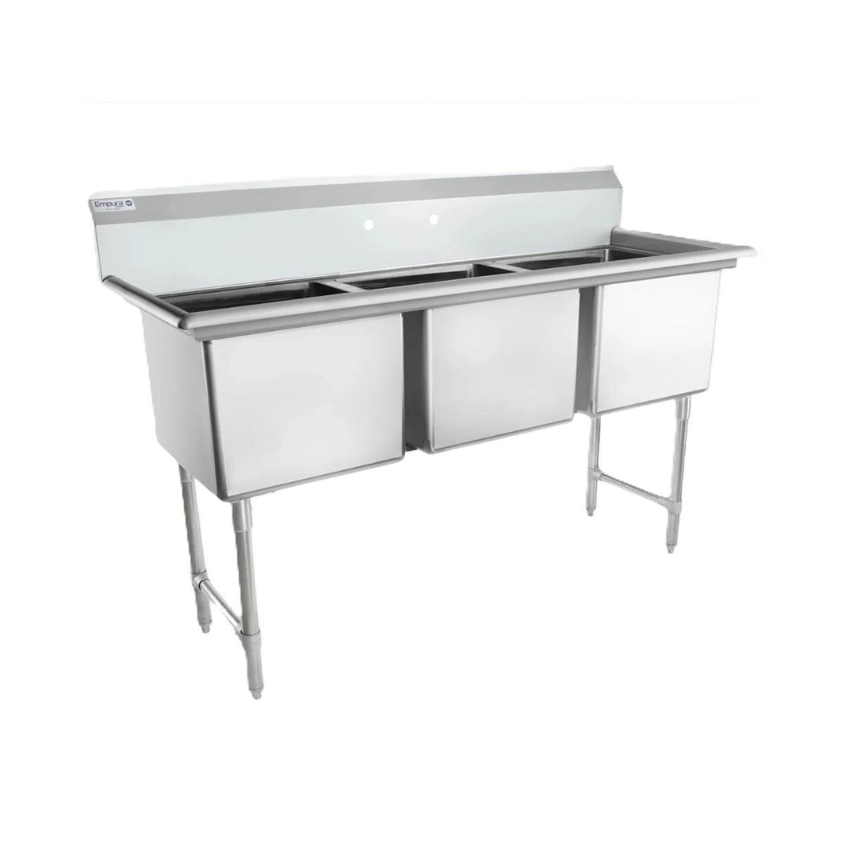 Empura Stainless EHD31818 Sink 63"W X 23.5"D X 44.25"H (3) Compartment
