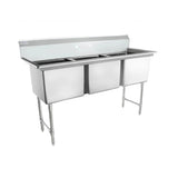 Empura Stainless EHD31818 Sink 63"W X 23.5"D X 44.25"H (3) Compartment