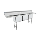 Empura Stainless EHD31818LR18 Sink 94"W X 23.5"D X 44.25"H (3) Compartment