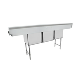 Empura Stainless EHD31818LR18 Sink 94"W X 23.5"D X 44.25"H (3) Compartment