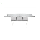 Empura Stainless EHD31824LR24 Sink 106"W X 29.5"D X 44.25"H (3) Compartment