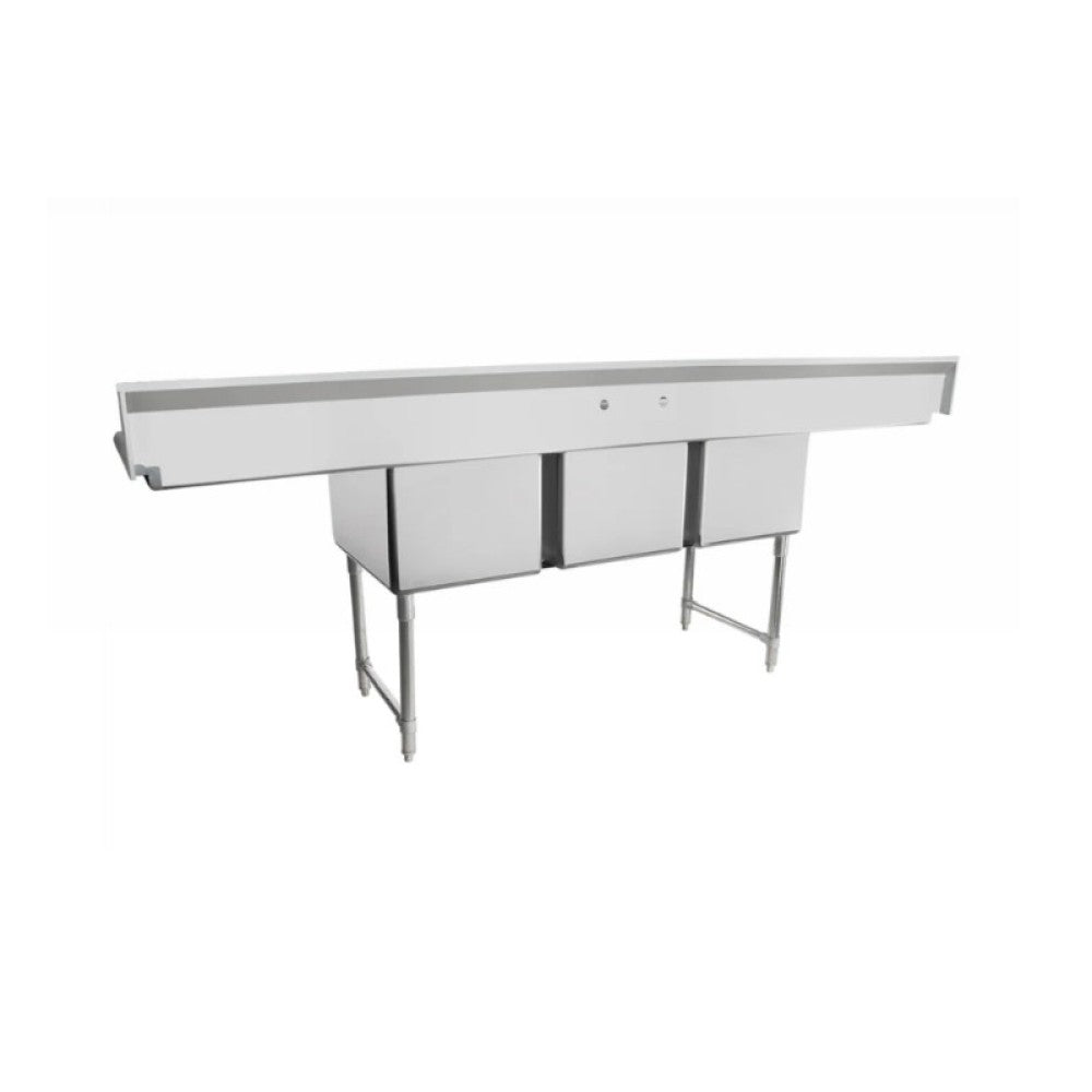 Empura Stainless EHD31824LR24 Sink 106"W X 29.5"D X 44.25"H (3) Compartment