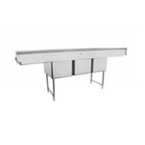 Empura Stainless EHD31824LR24 Sink 106"W X 29.5"D X 44.25"H (3) Compartment